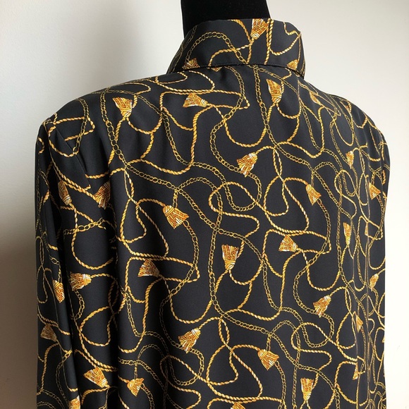 Vintage Gold Ropes & Chains Button Up - Picture 6 of 8